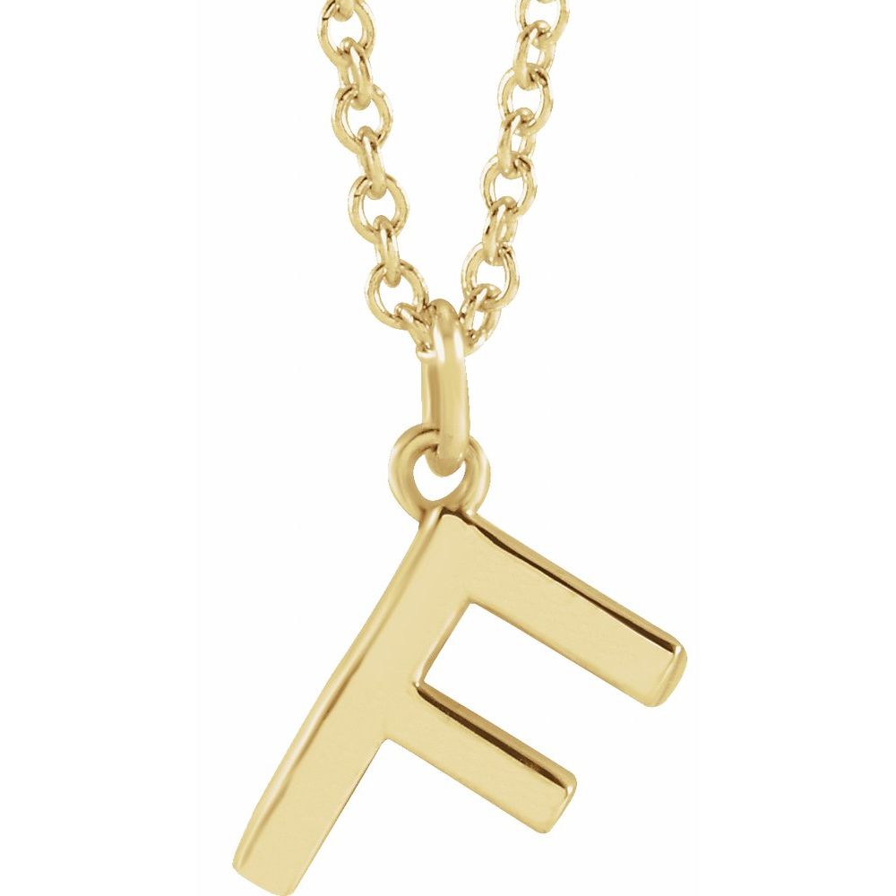 Yellow gold Initial 16" Necklace