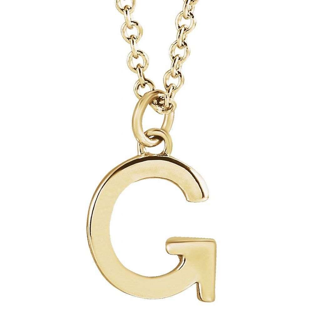 Yellow gold Initial 18" Necklace