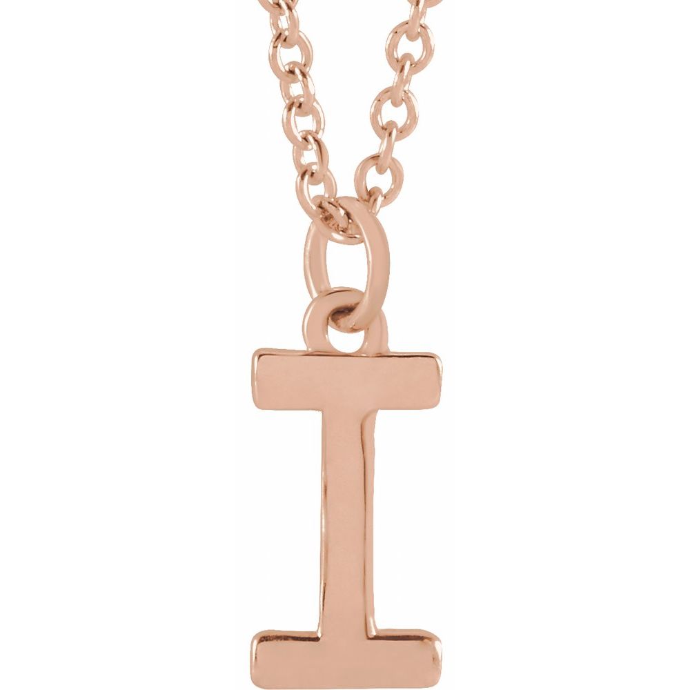 14K Rose Gold Initial 16" Necklace