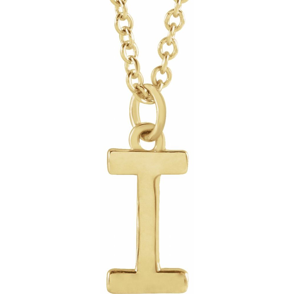 Yellow gold Initial 18" Necklace