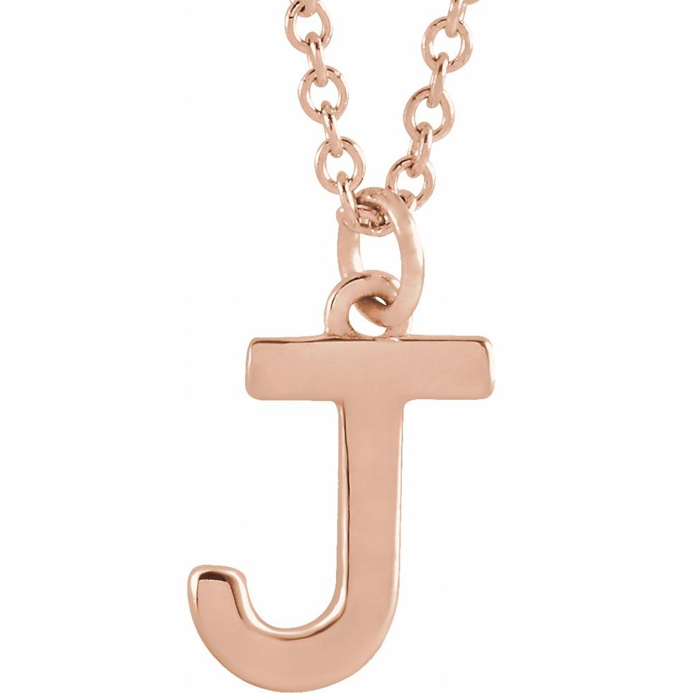 14K Rose Gold Initial 16" Necklace