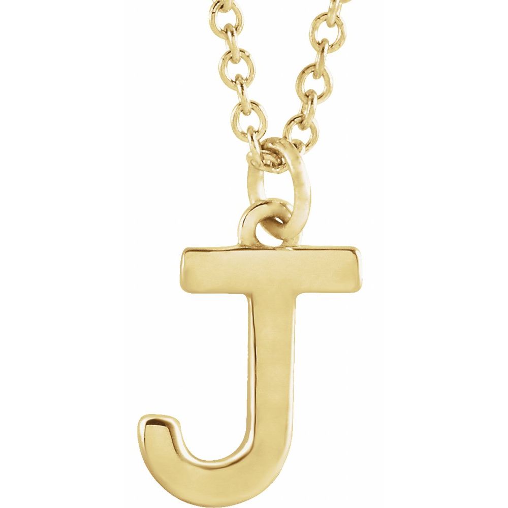 Yellow gold Initial 18" Necklace