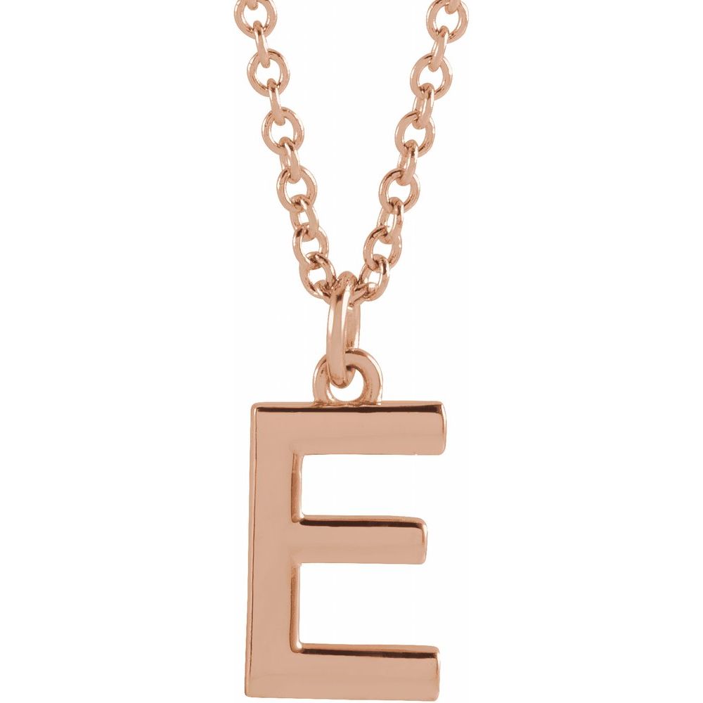 14K Rose Gold Initial 16" Necklace