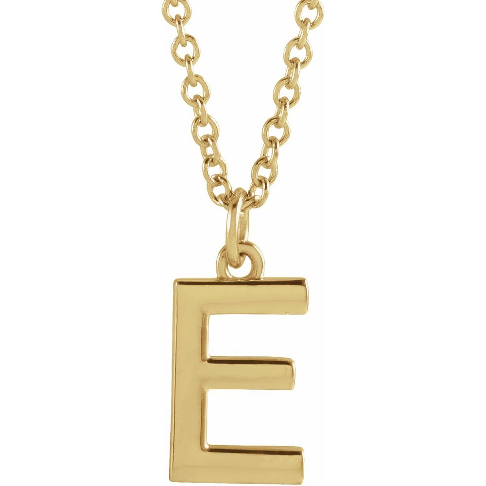 Yellow gold Initial 18" Necklace