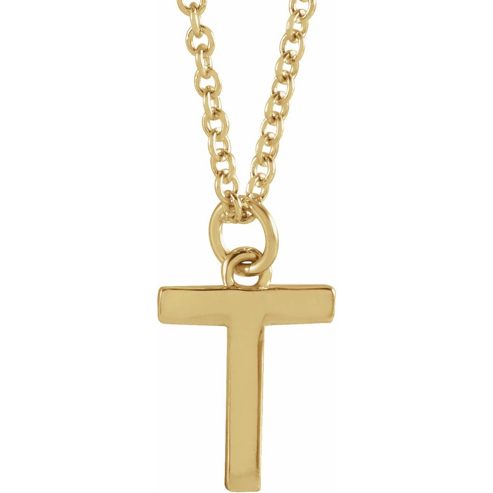 Yellow gold Initial 18" Necklace