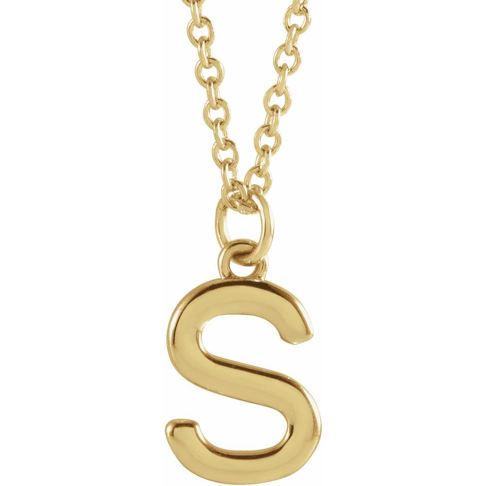 Yellow gold Initial 18" Necklace