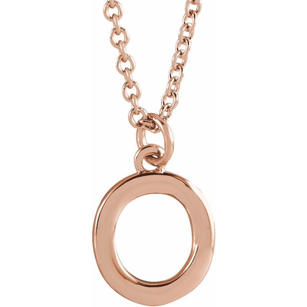 14K Rose Gold Initial 16" Necklace