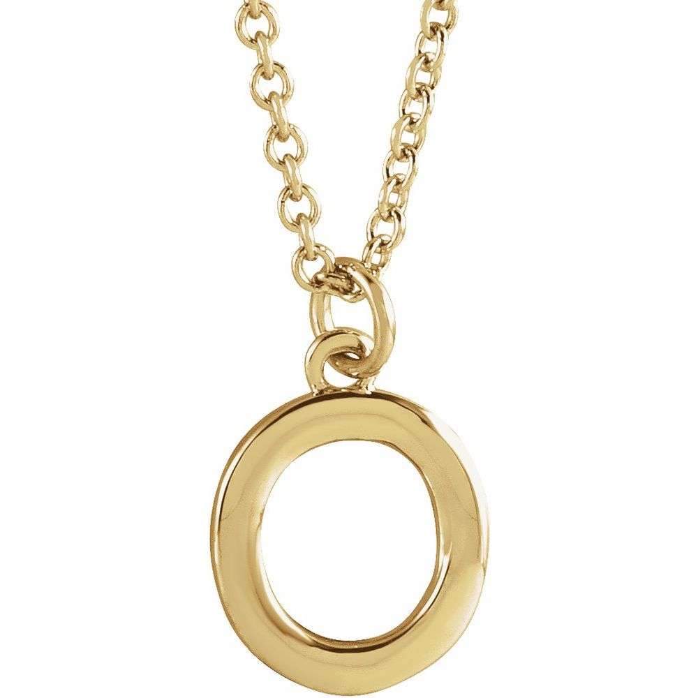 Yellow gold Initial 18" Necklace