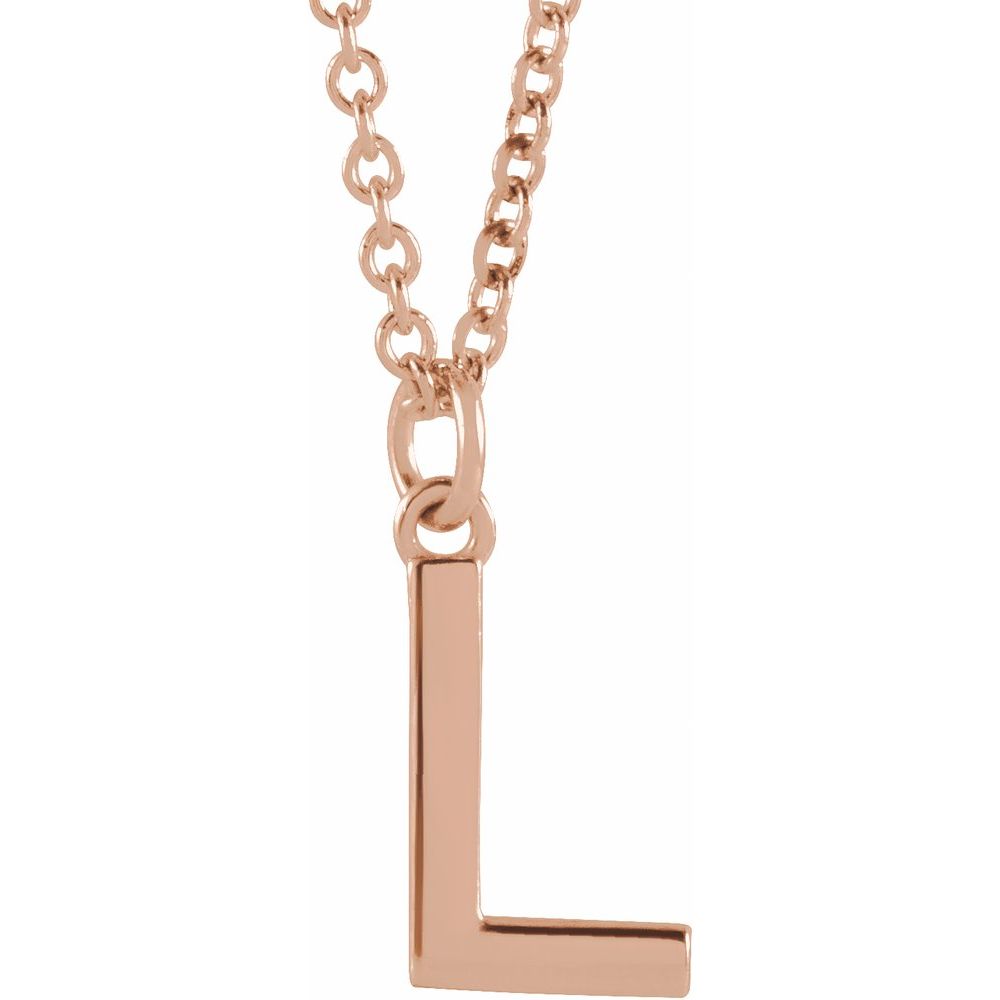 14K Rose Gold Initial 16" Necklace