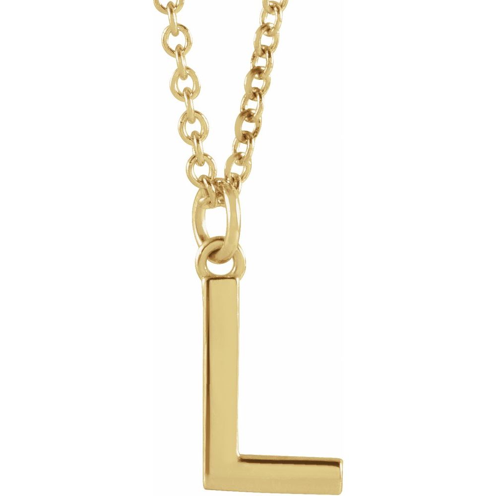 Yellow gold Initial 18" Necklace