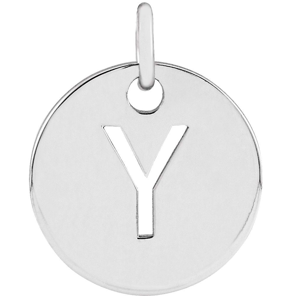 14K White Gold Personalized  Pendant