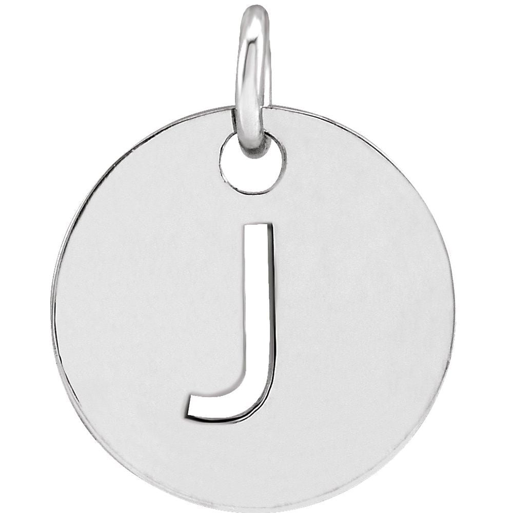 14K White Gold Personalized  Pendant