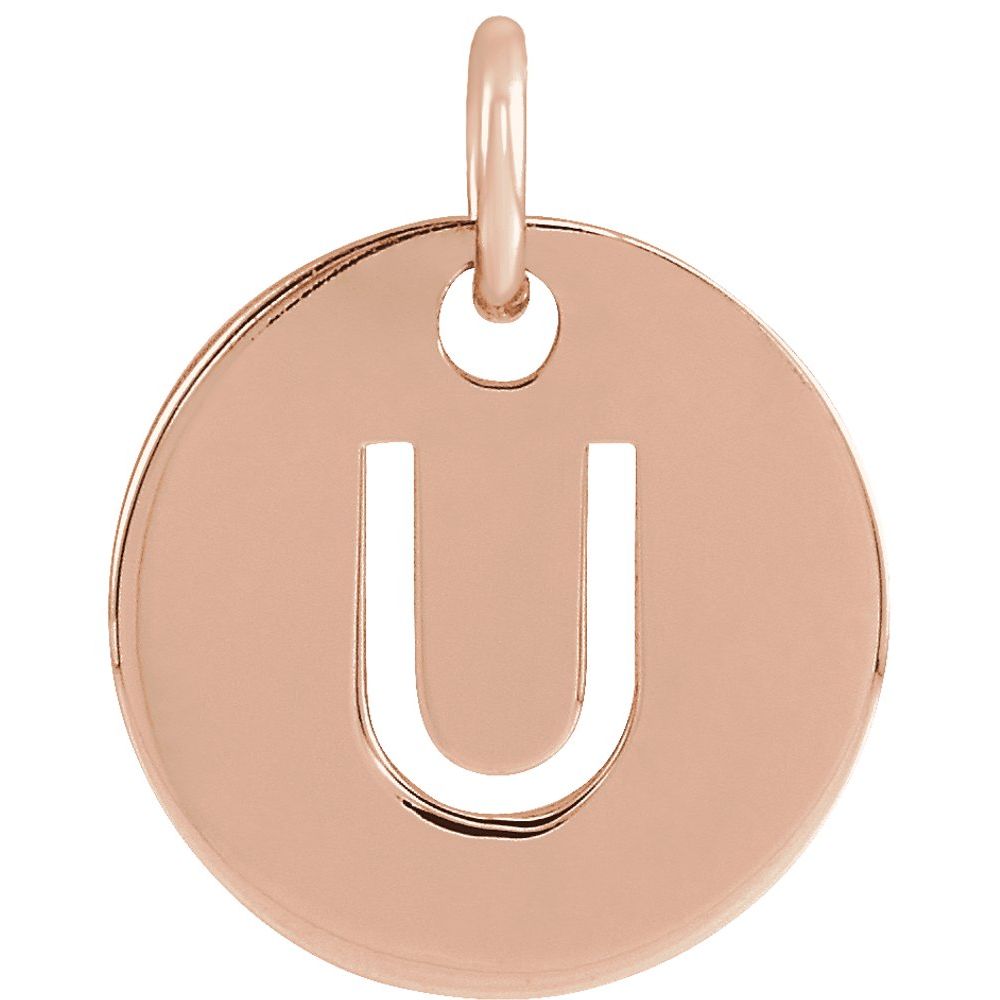 14K Rose Gold Personalized  Pendant