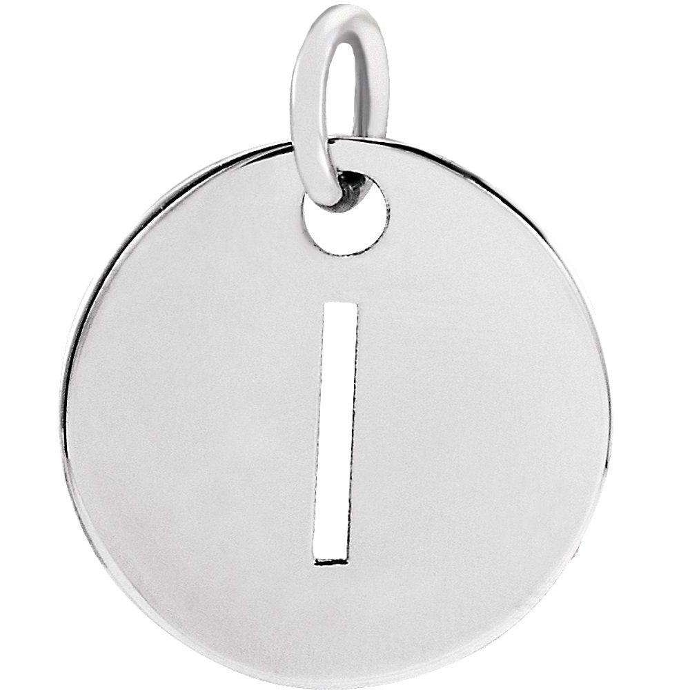 14K White Gold Personalized  Pendant