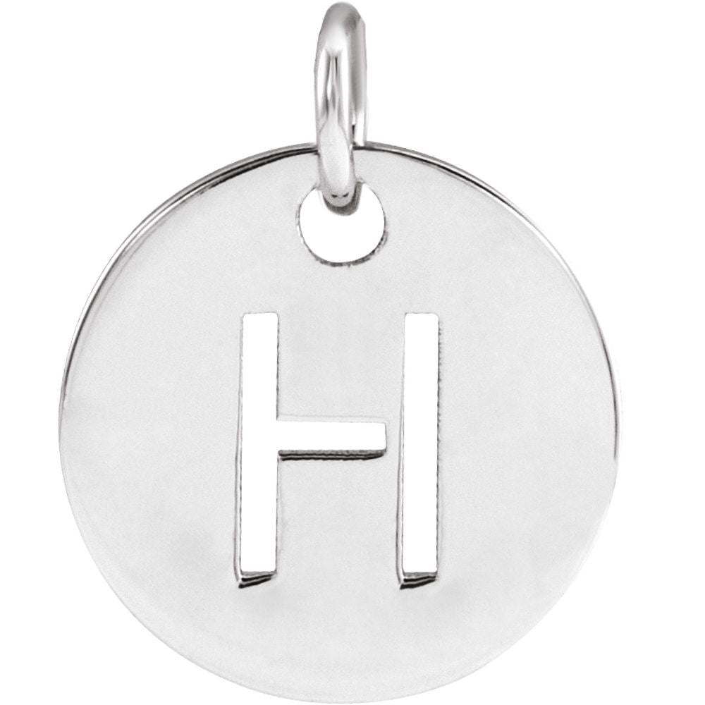 14K White Gold Personalized  Pendant