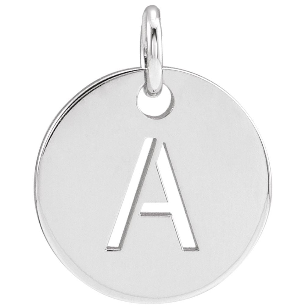 14K White Gold Personalized  Pendant