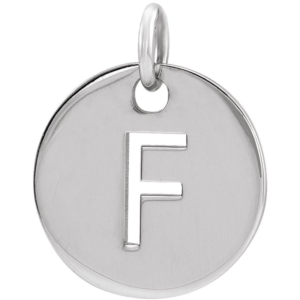 14K White Gold Personalized  Pendant