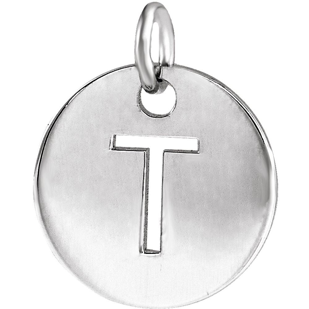 14K White Gold Personalized  Pendant