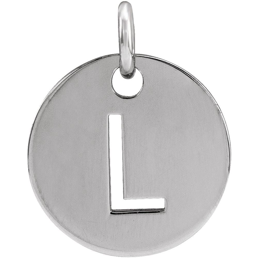 14K White Gold Personalized  Pendant