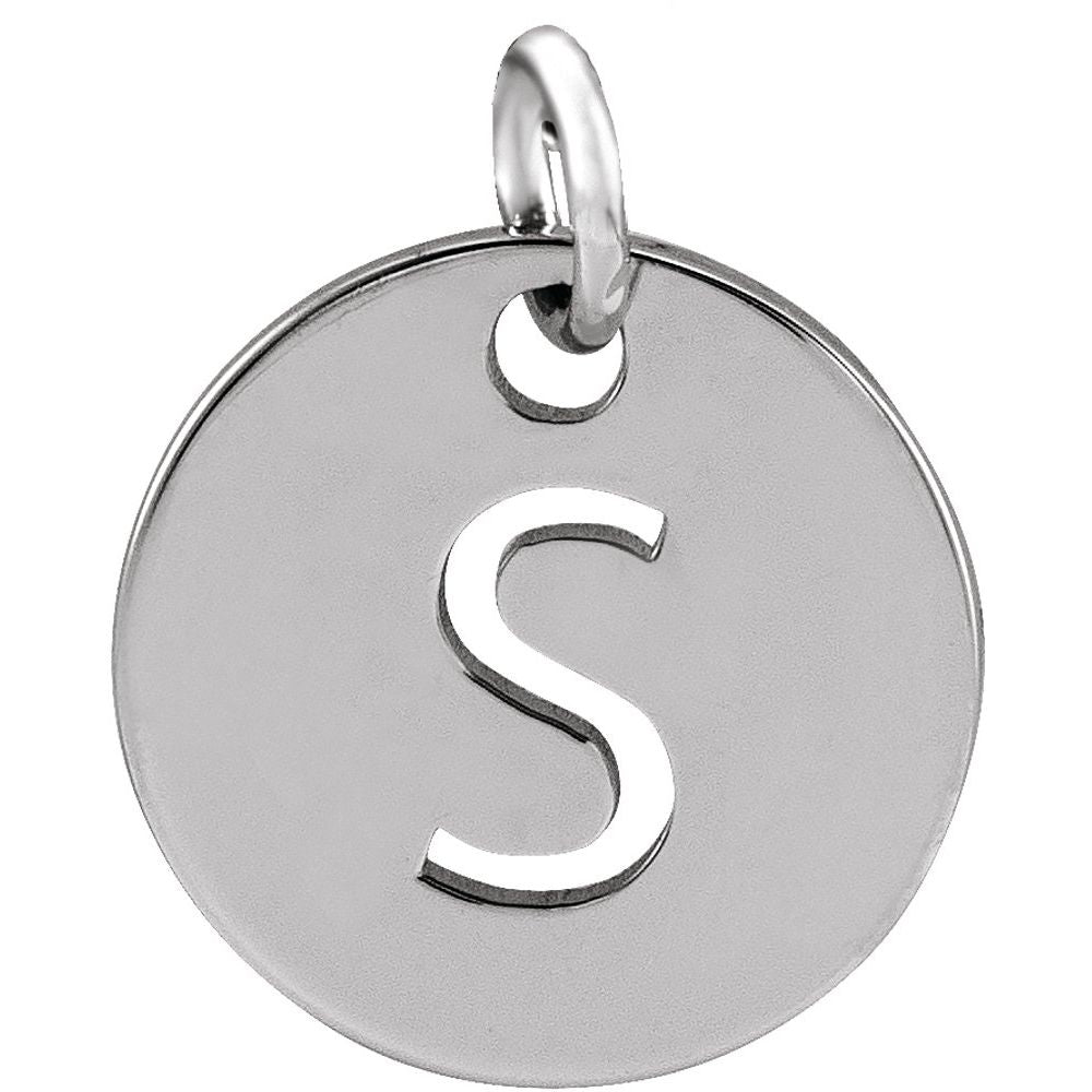 14K White Gold Personalized  Pendant