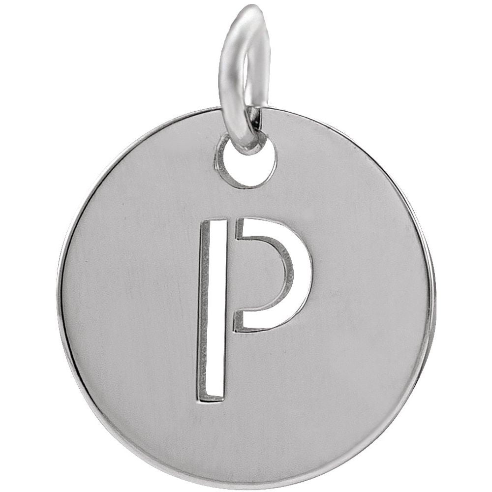 14K White Gold Personalized  Pendant