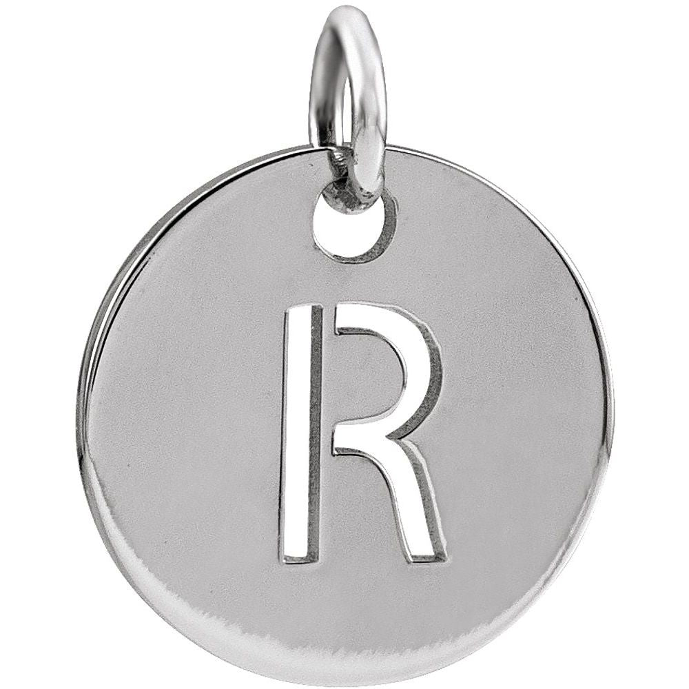 14K White Gold Personalized  Pendant