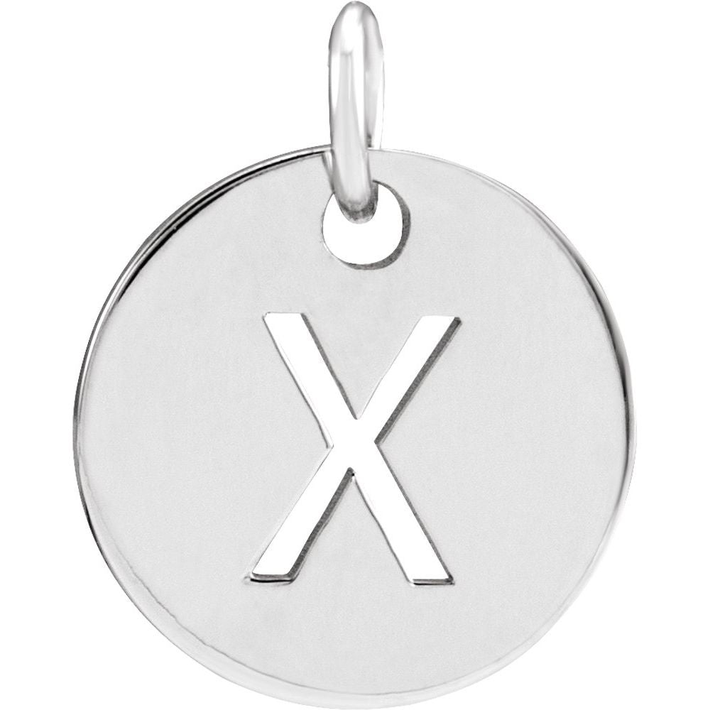 14K White Gold Personalized  Pendant