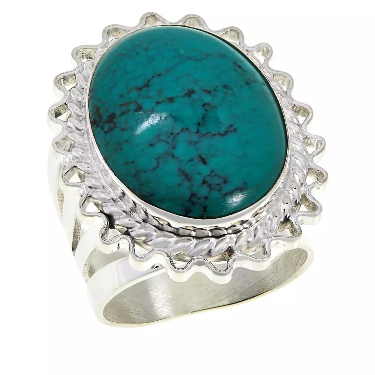 Jay King Gallery Collection Sterling Silver Hubei Turquoise Ring Size 6