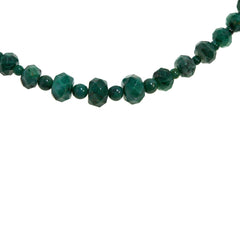 Jay King Green Quartzite Beaded Sterling Silver Necklace 18"