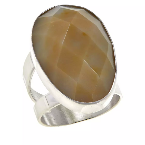 Jay King Sterling Silver Ethiopian Autumn Opal In Chalcedony Ring Size 8