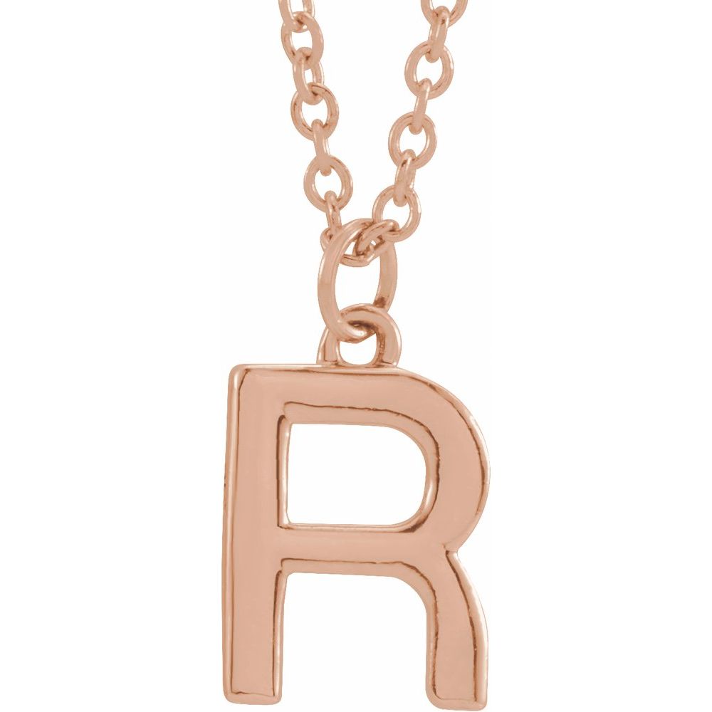 14K Rose Gold Initial 16" Necklace