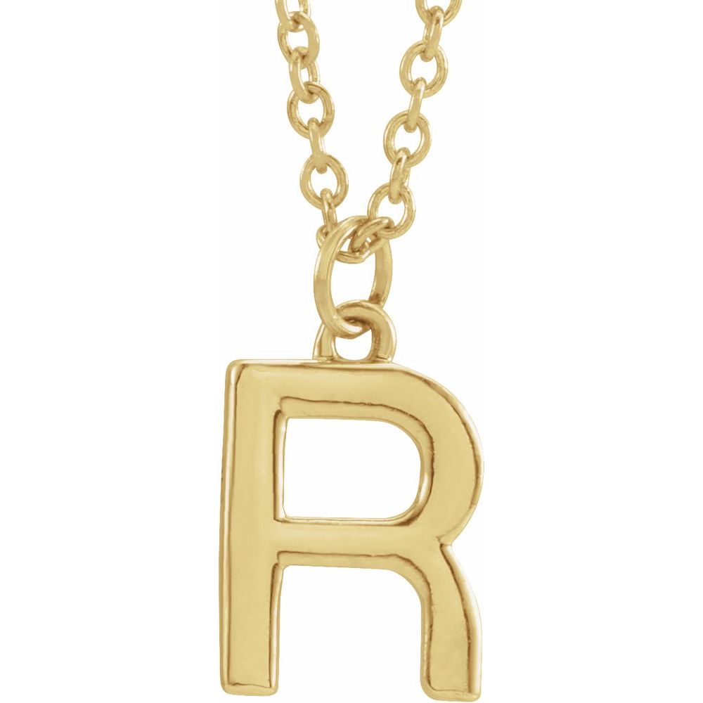 Yellow gold Initial 18" Necklace