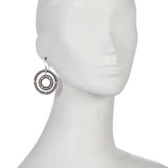 Bali RoManse Sterling Silver & 18K Two-Tone Circle Earrings, 2"