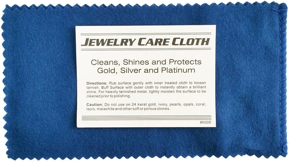 Jewelry Cleaning Polishing Cloth Silver Gold Brass Restore Shine Multiple Layer 15X4"