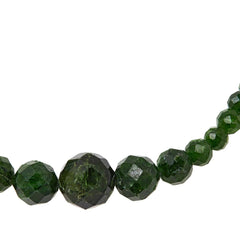 Jay King Sterling Silver Chrome Diopside Graduated Bead Necklace 18"