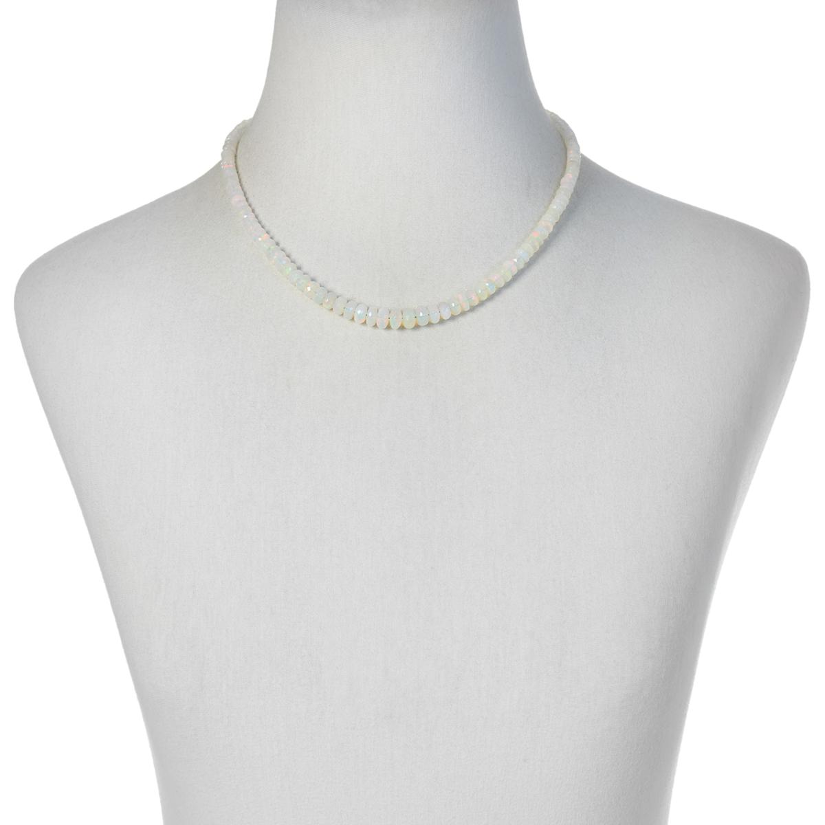 Jay King Sterling Silver Ethiopian Frost Opal Bead Necklace, 18"