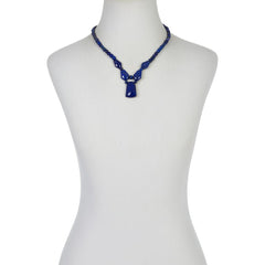 Jay King Sterling Silver Blue Lapis Statement Necklace. 18"