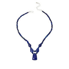 Jay King Sterling Silver Blue Lapis Statement Necklace. 18"