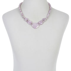 Jay King Sterling Silver Lavender Kunzite Beaded Bib Necklace 18"