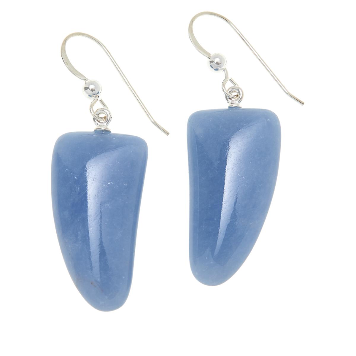 Jay King Sterling Silver Cashmere Blue Anhydrite Drop Earrings