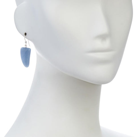 Jay King Sterling Silver Cashmere Blue Anhydrite Drop Earrings