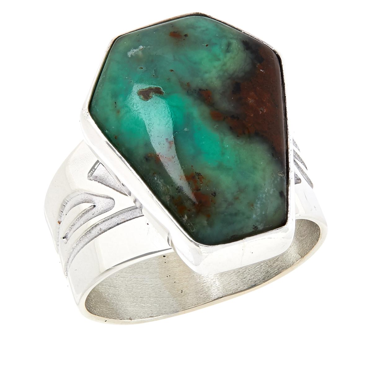 Jay King Chrysoprase Sterling Silver Cocktail Statement Ring Size 6