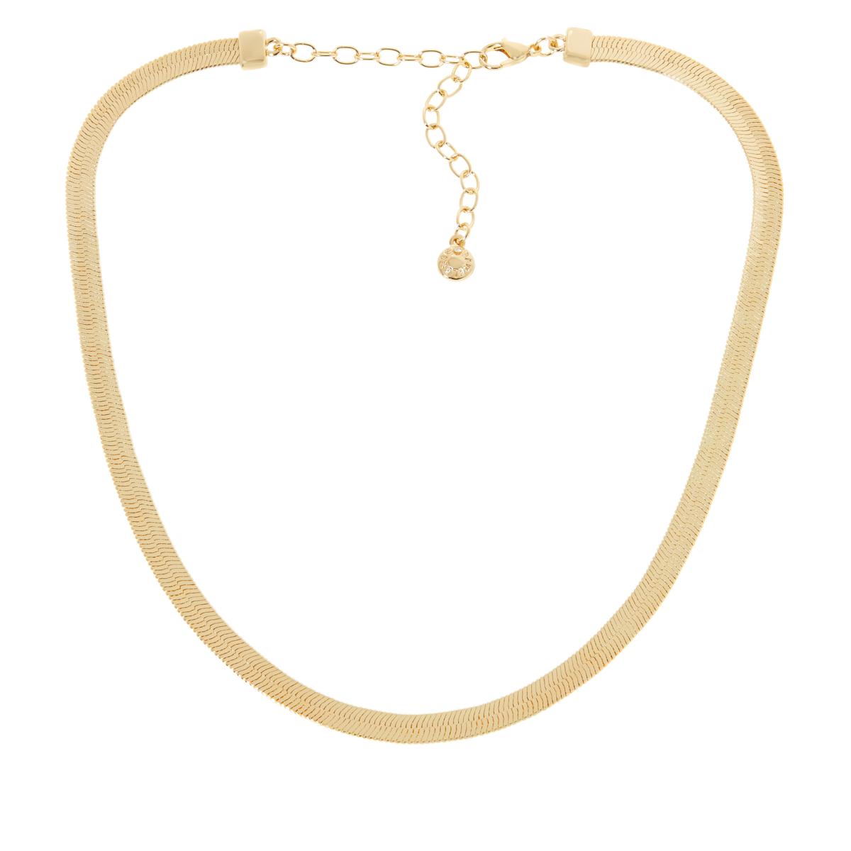 Baublebar Goldtone Herringbone Adjustable Necklace 16" (HSN $40)