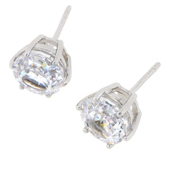 Absolute Sterling Silver Cubic Zirconia Galaxy Cut Stud Earrings