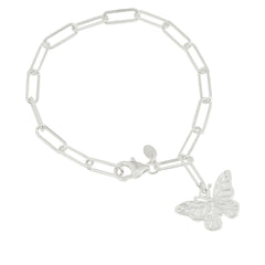 Bellezza Bronze Paperclip Chain Critter Charm Bracelet, 7-1/2"