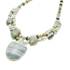 Jay King Sterling Silver Multicolor Banded Quartzite Necklace. 18"