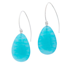 Jay King Sterling Silver Peruvian Amazonite Pear-Drop Earrings, 1-1/2"