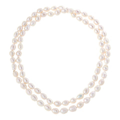 KALIFANO 8-9mm Oval Cultured Freshwater Pearl  Necklace, 37"