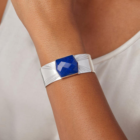 Jay King Gallery Collection Sterling Silver Lapis Cuff Bracelet, 6-3/4"