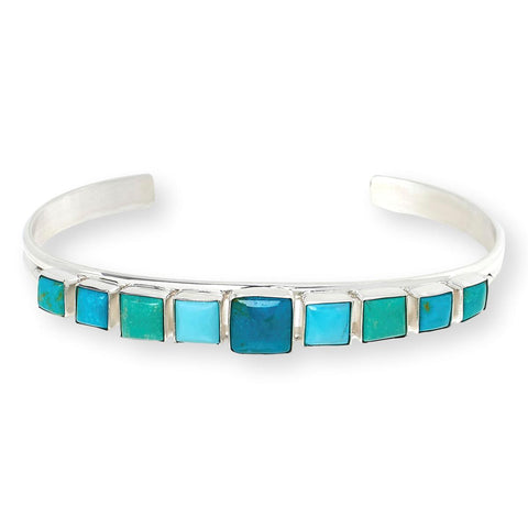 Jay King Sterling Silver Kingman Turquoise Cuff Bracelet. 6-3/4"